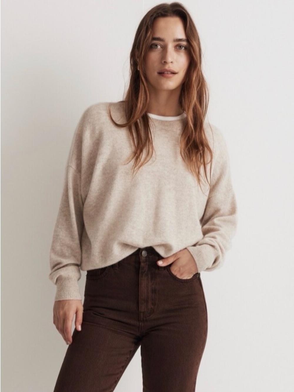 Madewell Responsible Cashmere, XS. So soft!! Neutral color.